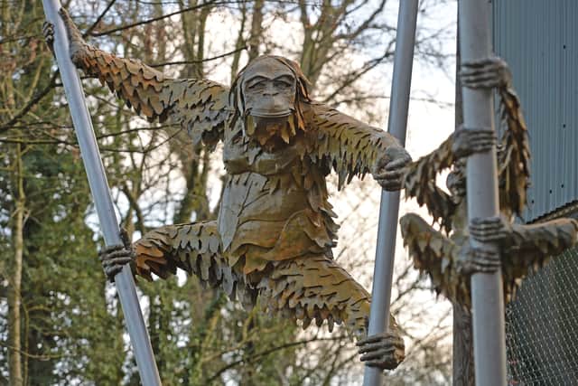 The sculpted mother orangutan