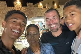 Jude, Denise, Mark and Jobe Bellingham in Qatar