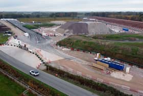 Once complete, the line will run underneath the A38 to the east of Streethay