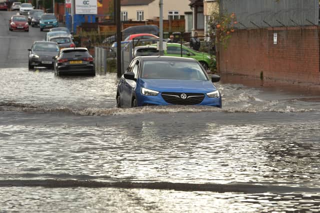 Flooding at Spring Road, Ettingshall, Wolverhampton