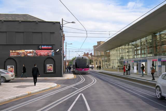 So far the only trams to make it towards Wolverhampton railway station have been on a computer generated image