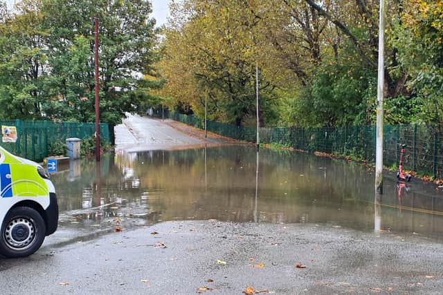 Perrot Street in Smethwick was one of many roads to suffer from flooding. Photo: Smethwick Police