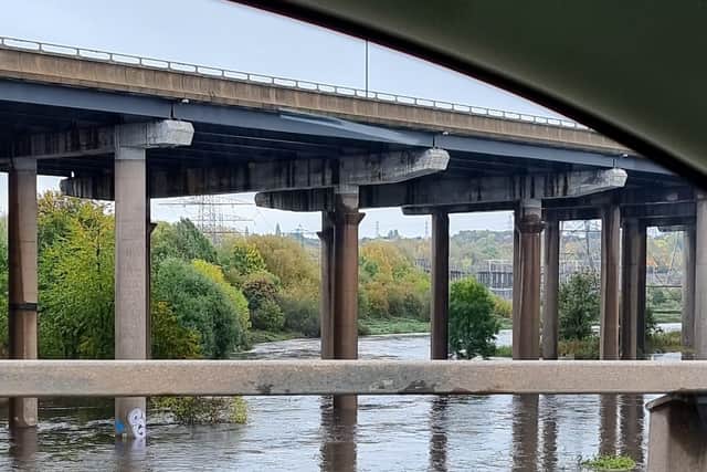 A large amount of flooding could be found next to the carriageway on the M5. Photo: CMPG