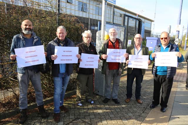 The official Unite picket line at Great Western Street, Wednesbury
