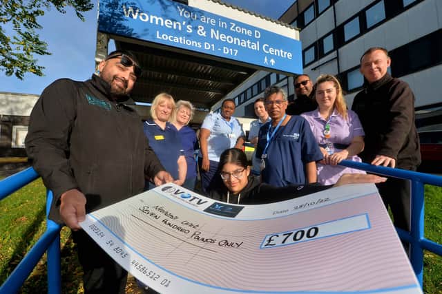 Talitha Sond and her father, Teerth, paid a visit to the neonatal centre at New Cross Hospital