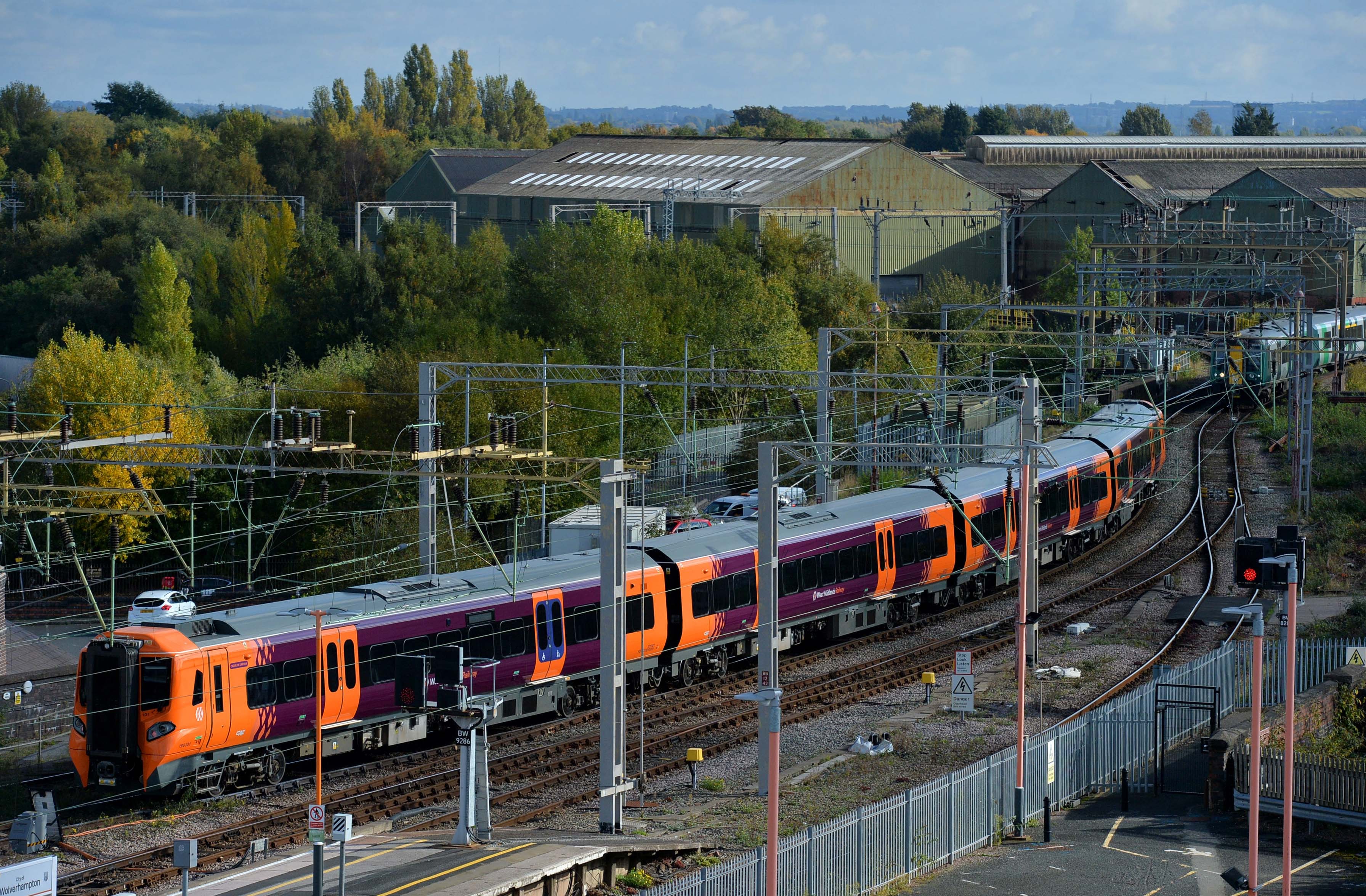 The new train at Wolverhampton railway station
