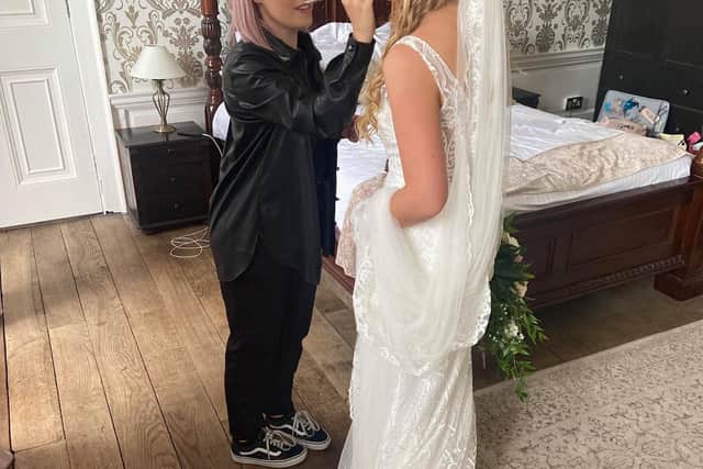 One of Corinne's specialities is bridal make-up