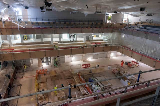 Work has been taking place inside the Civic Hall