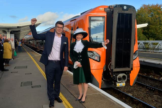 The new Class 196 made a trip from Wolverhampton to Shrewsbury and back during its launch event