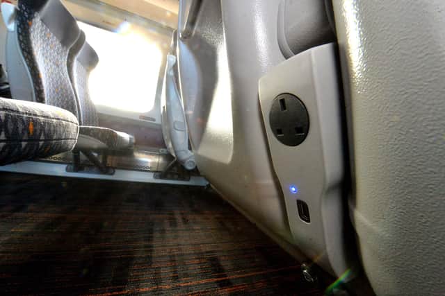 The charger plugs passengers will find on the new Class 196