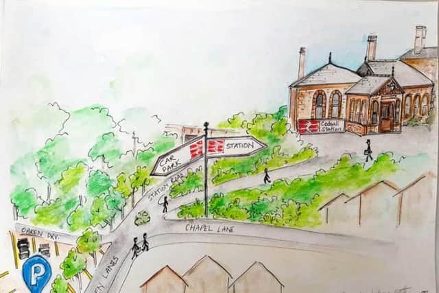 The grant will help develop the safe and dry pathway to Codsall station from the Parish Council Car Park. Photo: West Midlands Railway