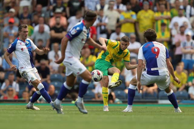 Conor Townsend of West Bromwich Albion during the Sky Bet Championship between Blackburn Rovers and West Bromwich Albion at Ewood Park on August 14, 2022 in Blackburn, United Kingdom. (Photo by Adam Fradgley/West Bromwich Albion FC via Getty Images).