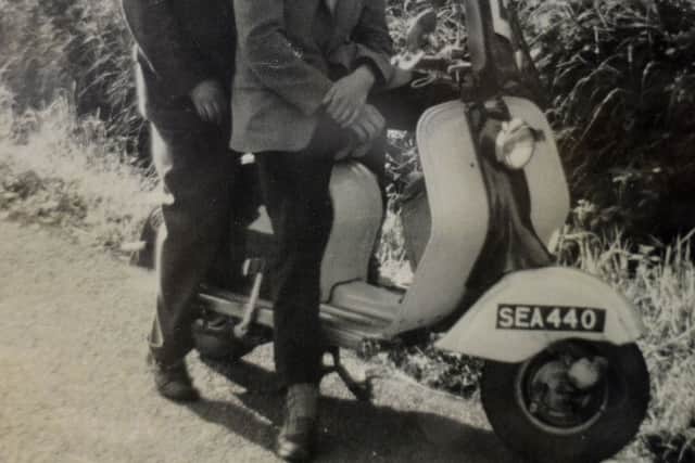 Keith Smith with his father in 1958