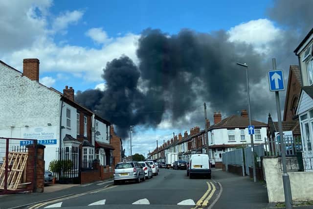 Fire crews remain at site of huge West Bromwich fire that saw black ...