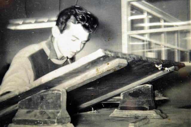 Keith Smith as an apprentice at Wellman Smith Owen in 1960