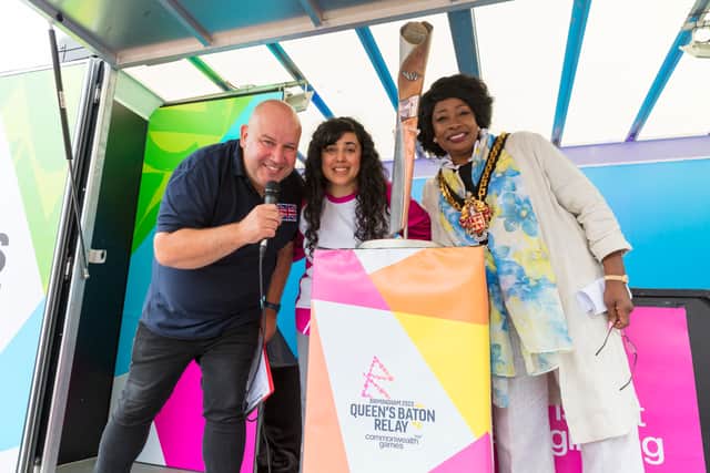 The Queen's Baton with the Mayor of Wolverhampton