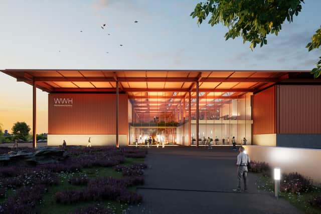 The maintenance building entrance