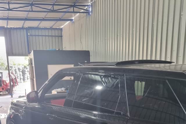 A £100,000 Range Rover SVR taken from Solihull was found at the site. Photo: West Midlands Police