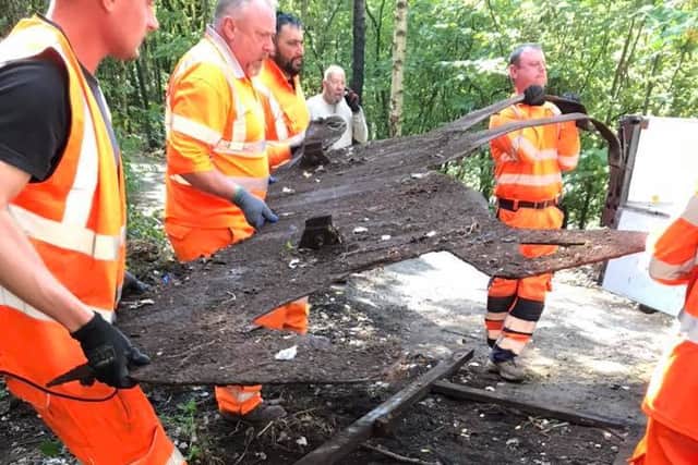 The moment Rosie was rescued in 2018