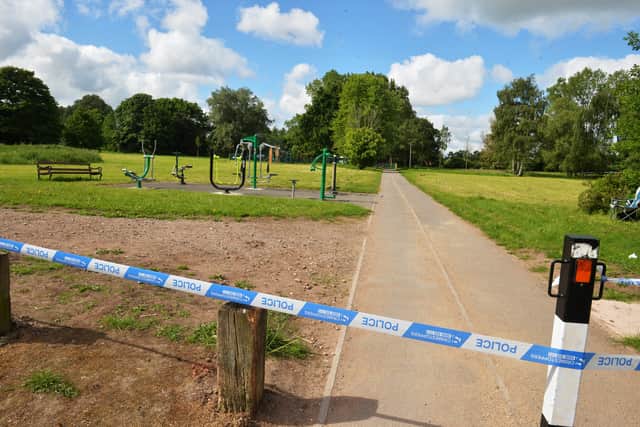 The scene off Howland Close, Pendeford, following the death of a teenager.