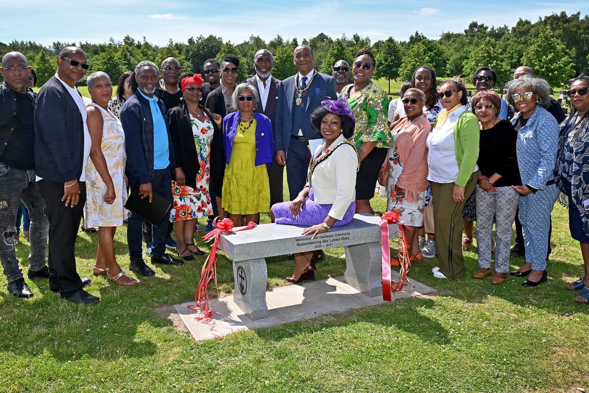 Wolverhampton Bench Covid memorial bench officially unveiled at Wolverhampton cemetery