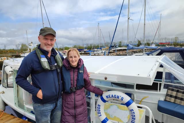 Gary McErlean and Ann-Marie McStocker from Lough Neagh Stories