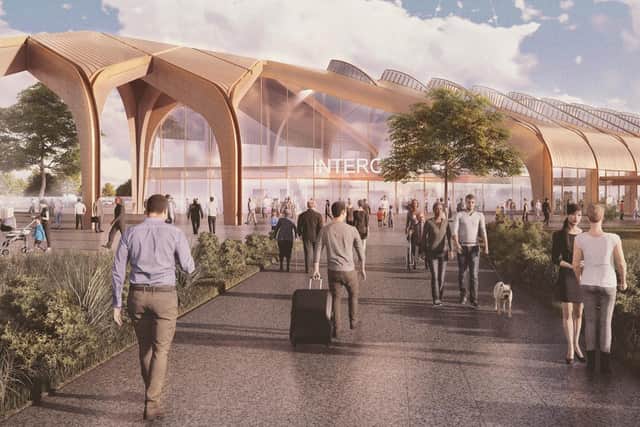 CGI of the proposed HS2 Interchange station to be built near Birmingham Airport