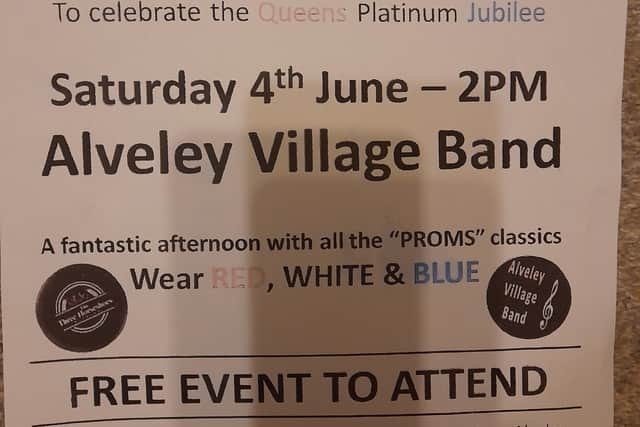Poster for Alveley Village Band event