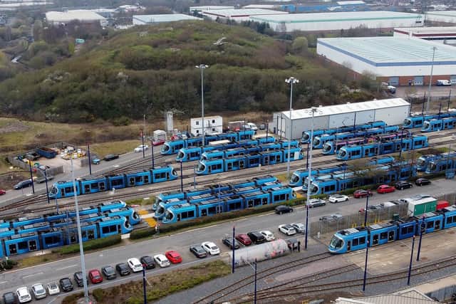 Trams are being kept at the depot in Wednesbury
