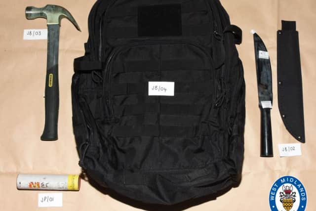 Maninder Hunjan's backpack