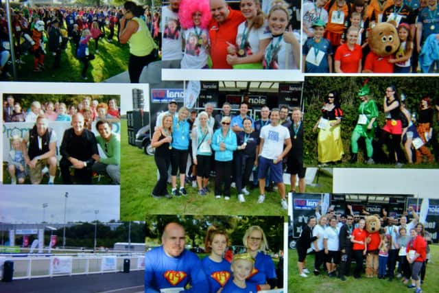 A collage from the Walk for Dreams fundraising event which Suresh held to mark his 50th birthday in 2016