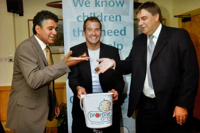 Suresh Bawa in 2002 with Promise Dreams patron Steve Bull