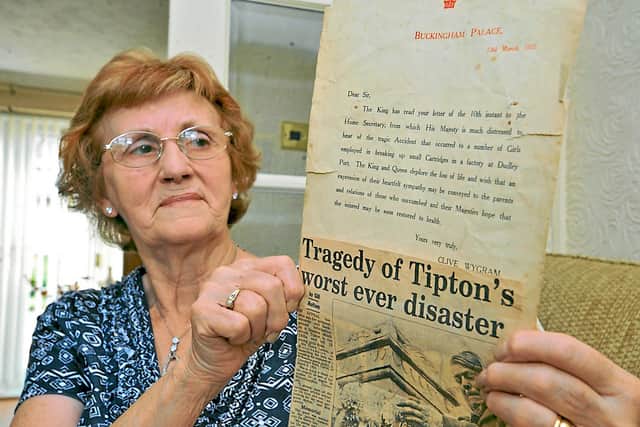 Doreen Rushton from Tipton , seen here in 2013, whose aunt Lizzie Williams was killed in the blast aged 13