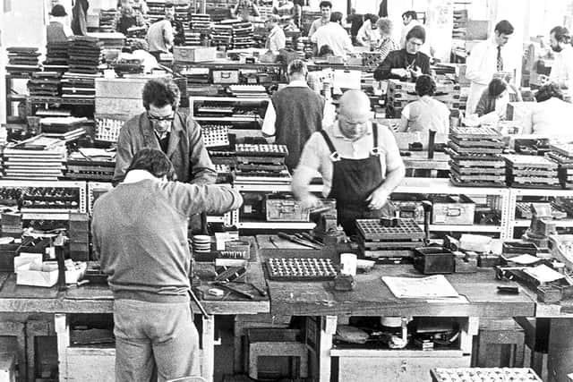 Inside the Yale Lock site in Willenhall back in 1979