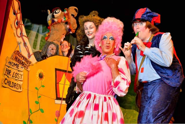 Dudley Little Theatre getting ready for 'Old Mother Hubbard' at Netherton Arts Centre in 2019