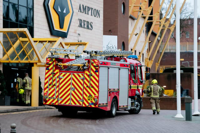 The blaze happened in the Billy Wright stand of the stadium