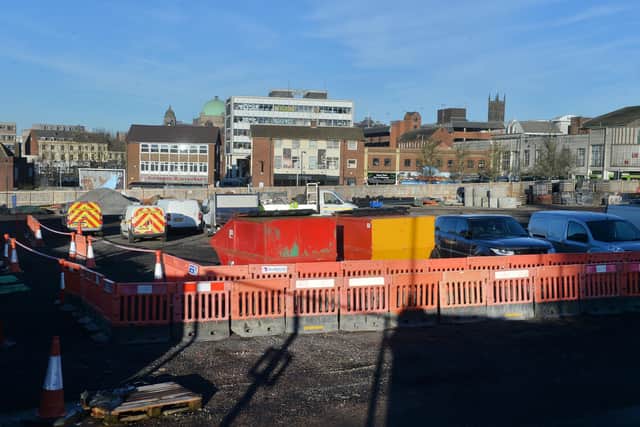 The Westside development on the site of the old market, opposite the Sainsbury's building