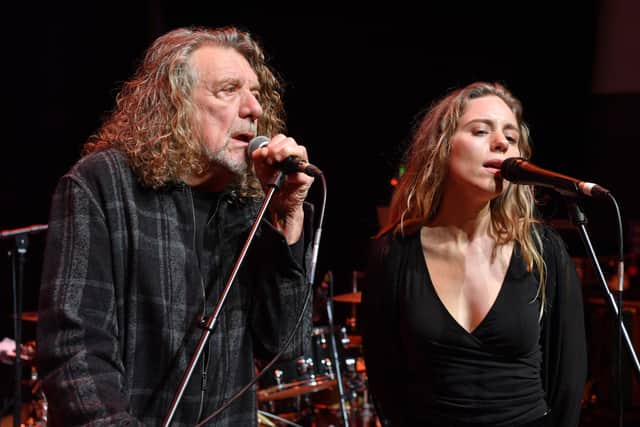 Robert Plant performing with Saving Grace bandmate Suzi Dian