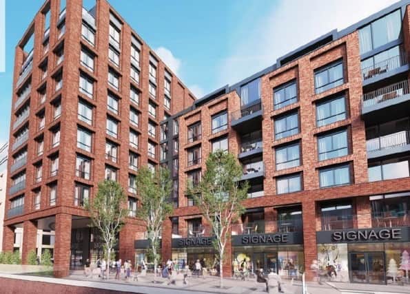 An artist's impression of the new apartments.