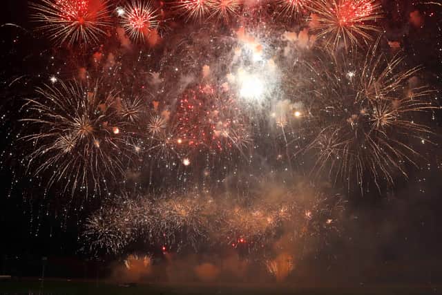 The fireworks display at Wolverhampton Racecourse