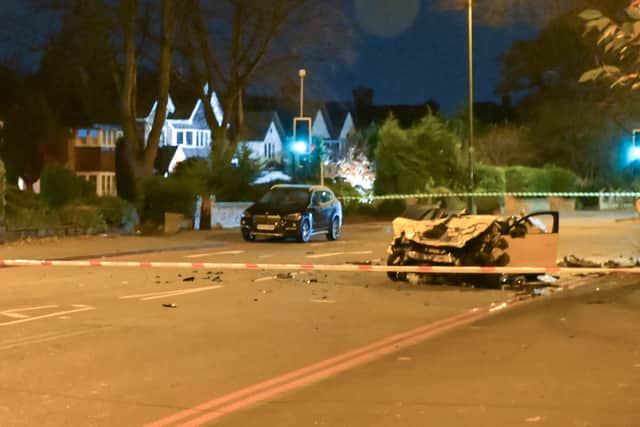 The area was cordoned off while police examined the crash scene. Photo: SnapperSK