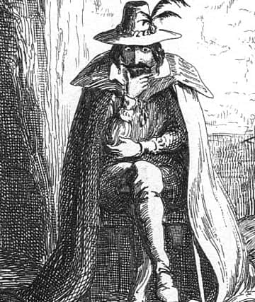 George Cruikshank's illustration of Guy Fawkes, published in William Harrison Ainsworth's 1840 novel Guy Fawkes