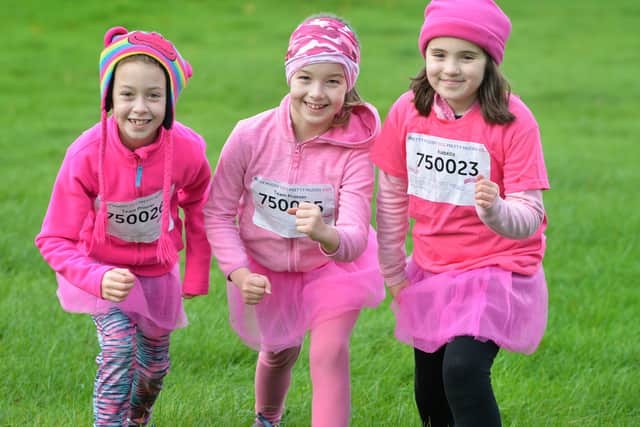 Pictured from left, Maeve Prosser, aged seven, Niamh Prosser, 10, and Isabelle Clew, nine