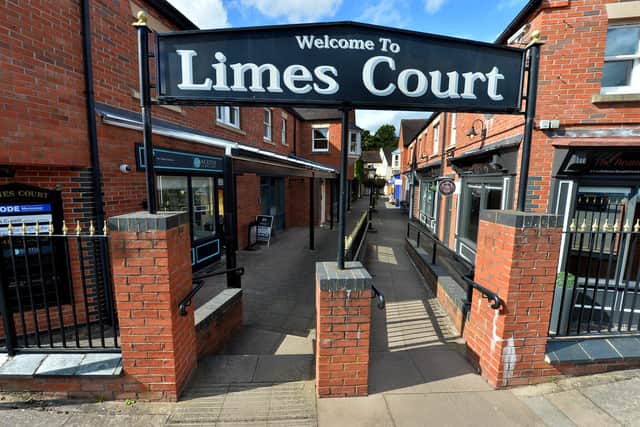 Limes Court contains a range of shops and cafes, with cobbled streets and Victorian architecture