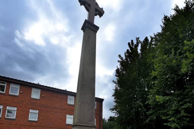 Councillor Mike Hardacre is using ward funds to repair the war memorial on Compton Road