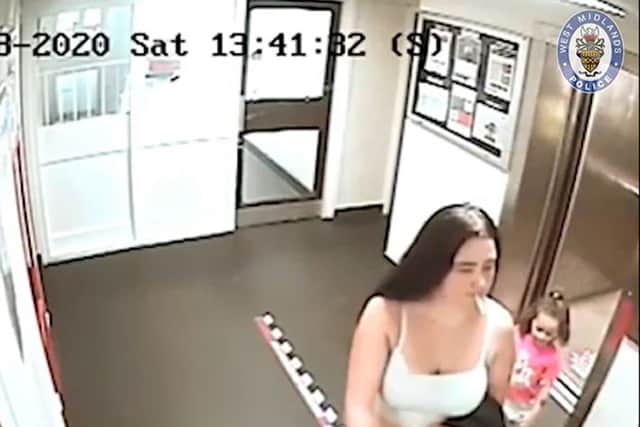 Kaylee-Jayde Priest, shown in a CCTV still just hours before her death