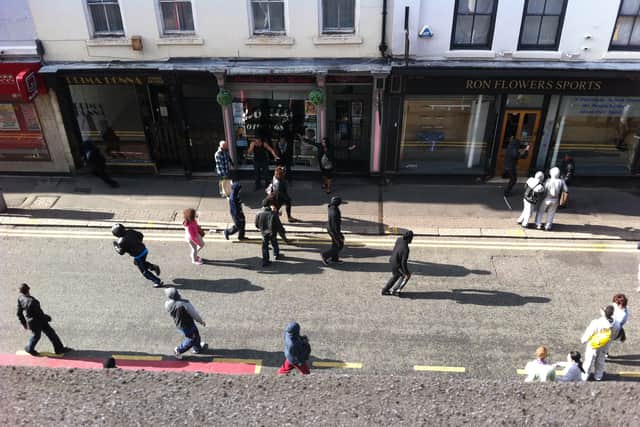 Louise Johnson facing up to rioters in Wolverhampton