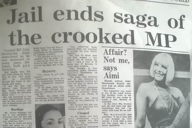 Stonehouse was jailed for seven years in August, 1976