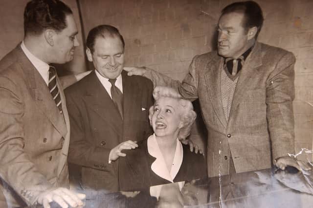 Comic legend Bob Hope, right, during his visit to the theatre in 1957