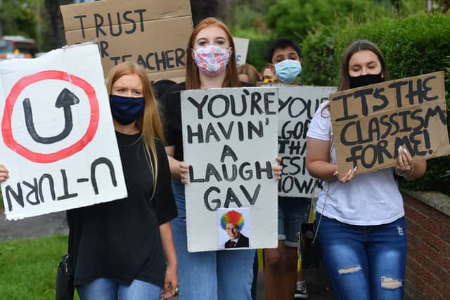 Students protested outside Mr Williamson's office and home as the crisis unfolded